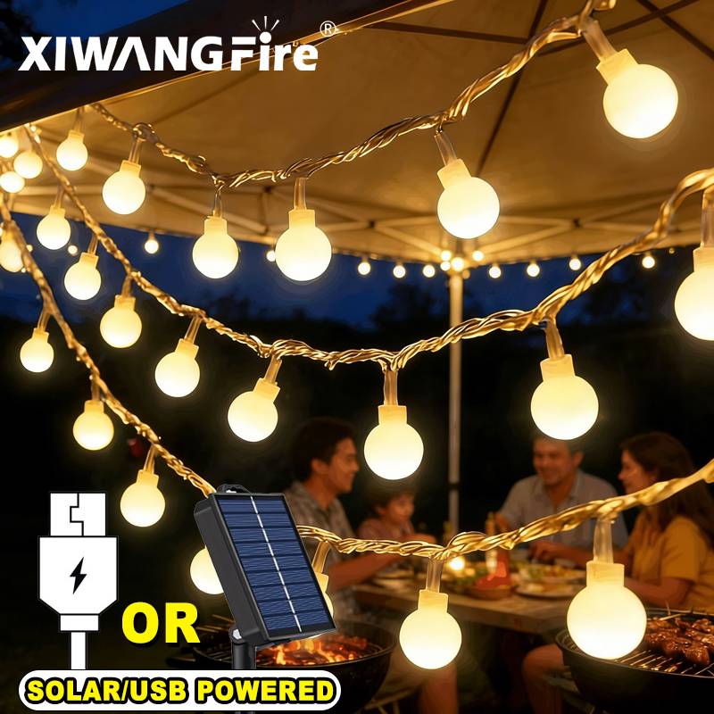 Outdoor Lighting Ideas - Guirnalda de Luces Solares/USB/a Pilas de