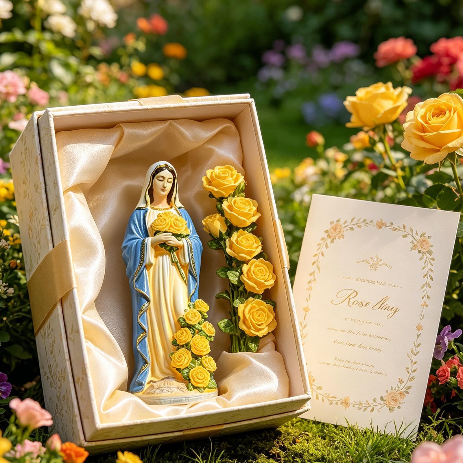 Outdoor Lighting Manufacturers - Estatua solar de la Virgen María,