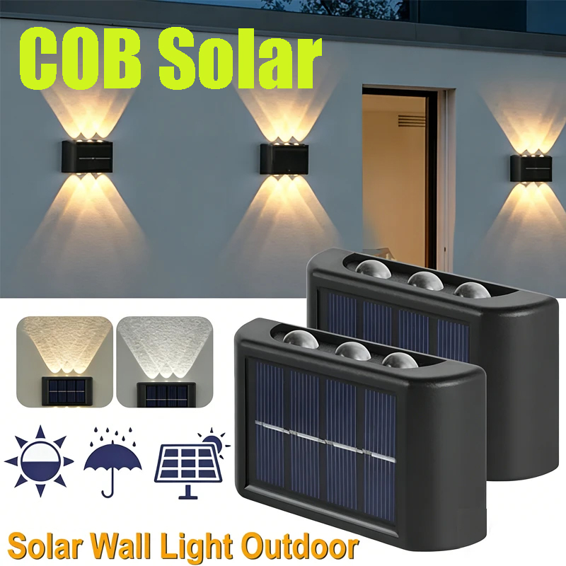 Outdoor Lighting For Garden - Lámpara Solar COB para Pared, Exterior,