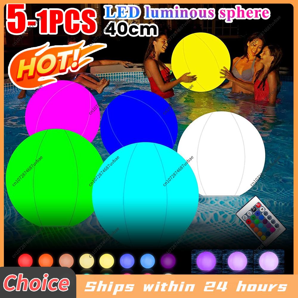 Outdoor Lighting Around Pool - Pelota Inflable LED para Piscina, Control