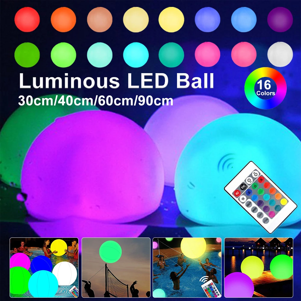 Outdoor Lighting Around Pool - Bola de lanzamiento LED luminosa, juguete