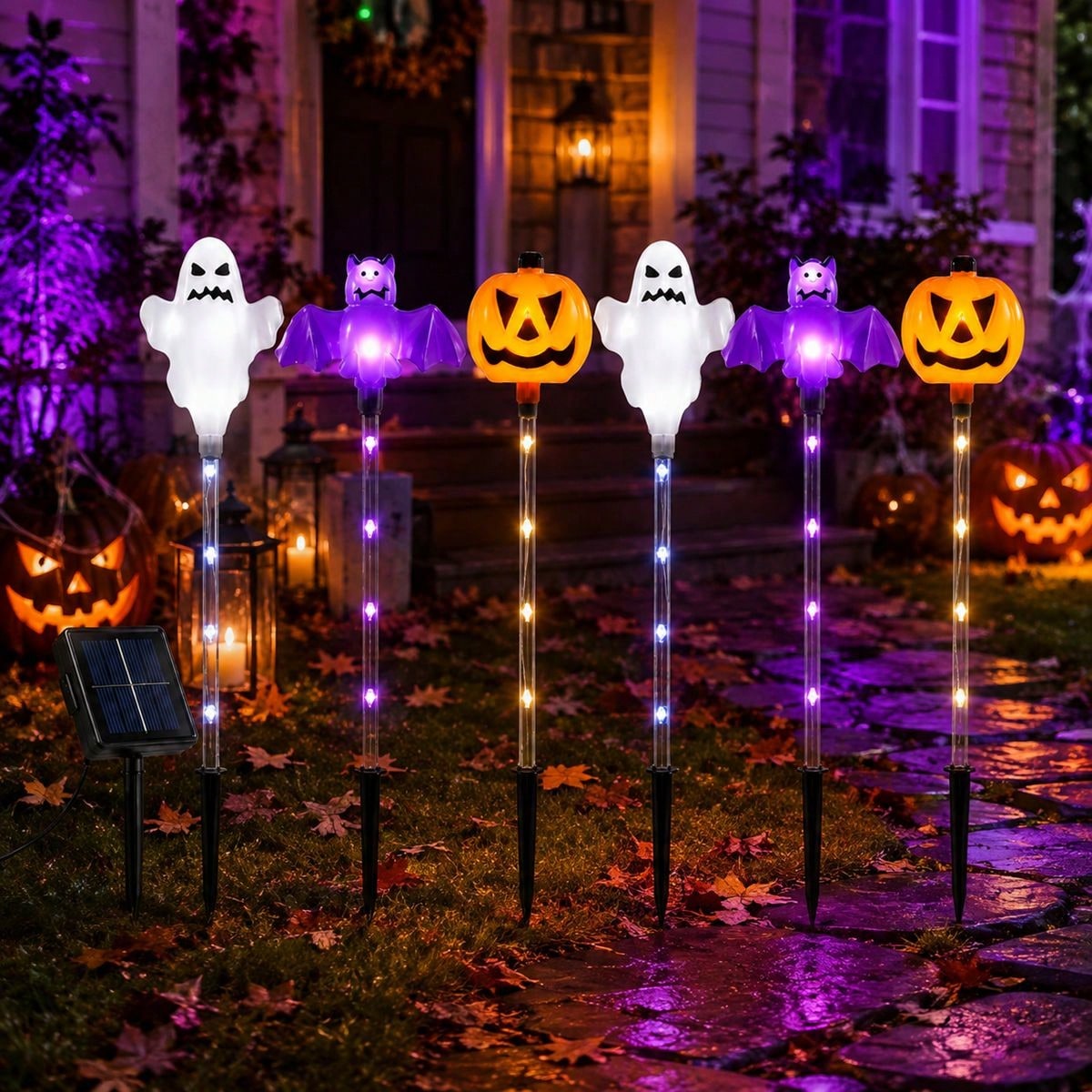 Outdoor Lighting Front Yard - 1 Juego de 6 Luces Solares