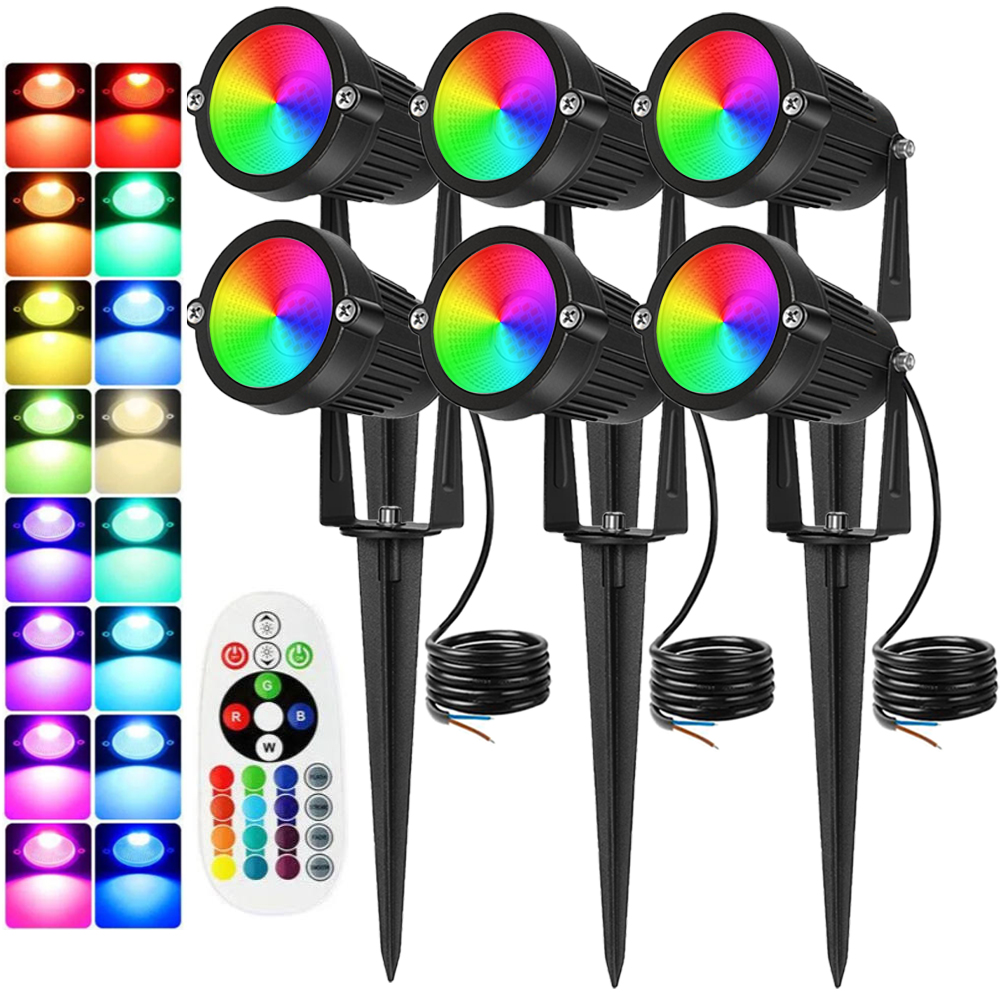 Outdoor Lighting For Garden - Iluminación de paisaje RGBW, 10W con