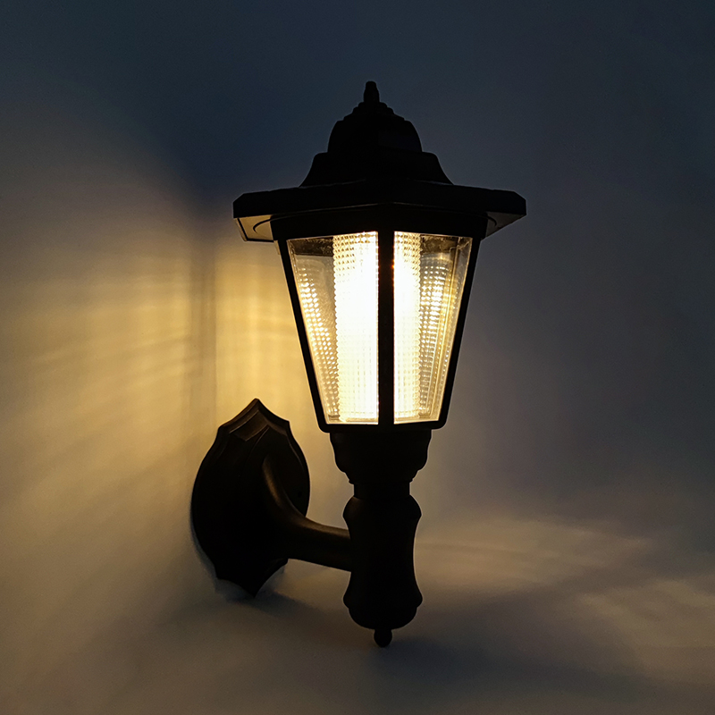 Outdoor Lighting Front Yard - Lámpara de pared solar retro, iluminación