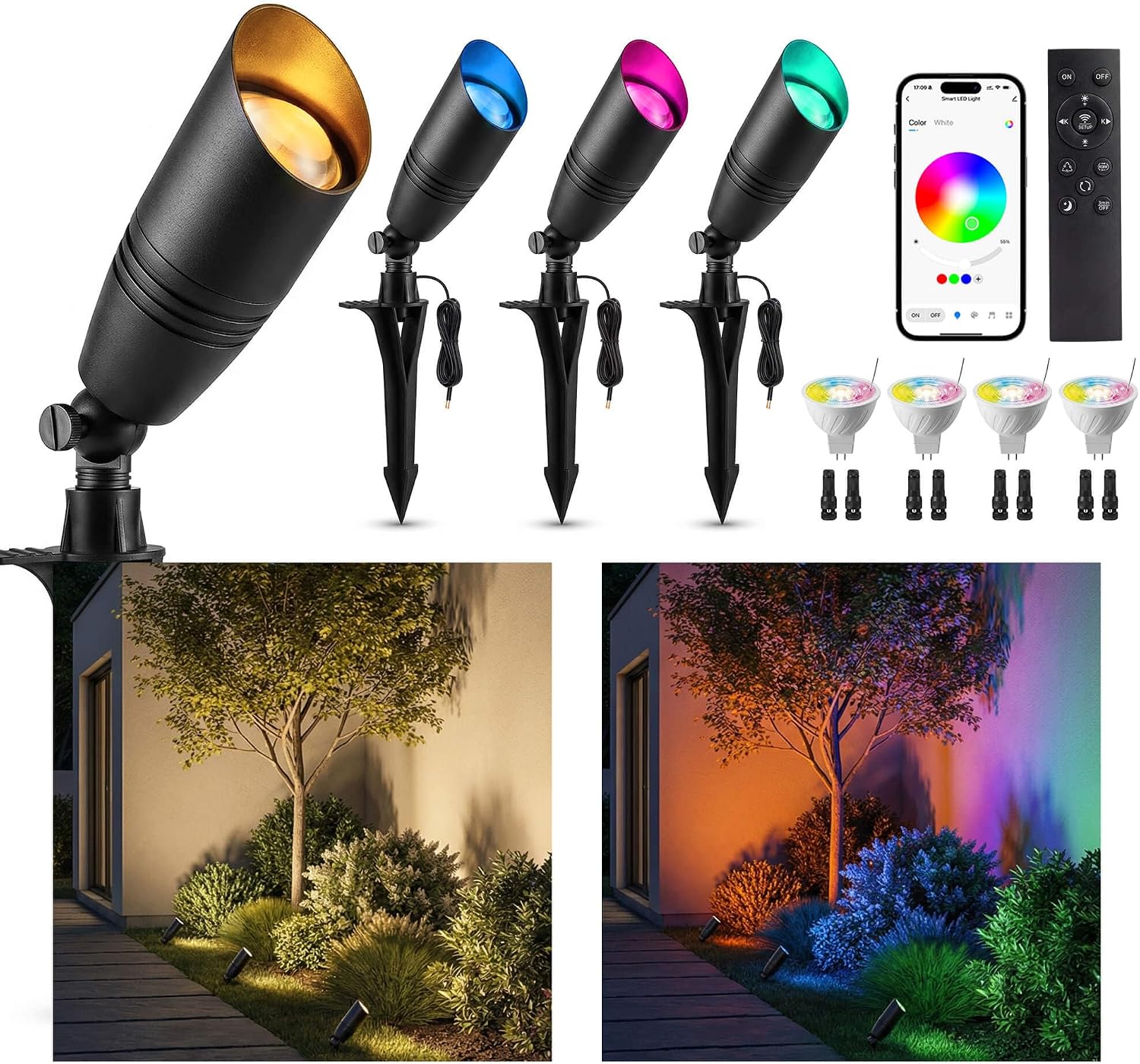 Outdoor Lighting Spotlight - Focos LED para Exteriores de Bajo