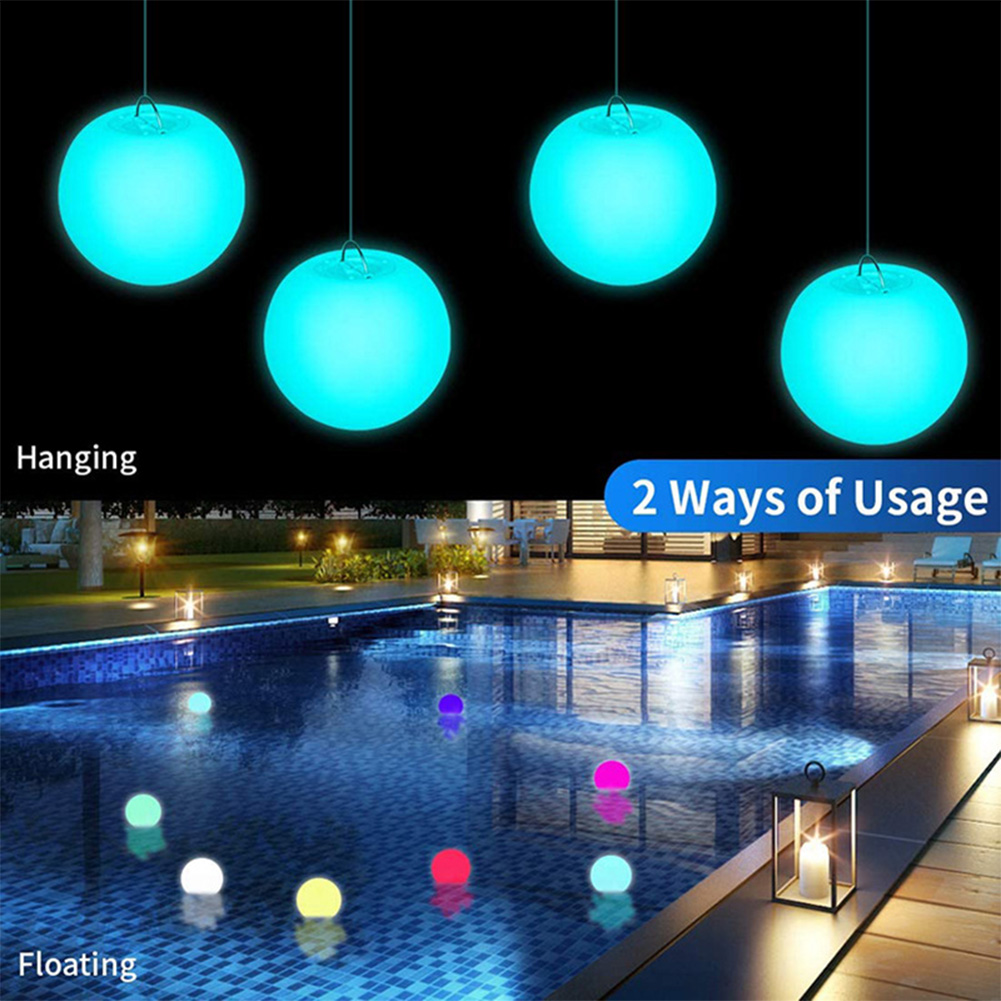 Outdoor Lighting Around Pool - Bola LED Luminosa con Control Remoto,