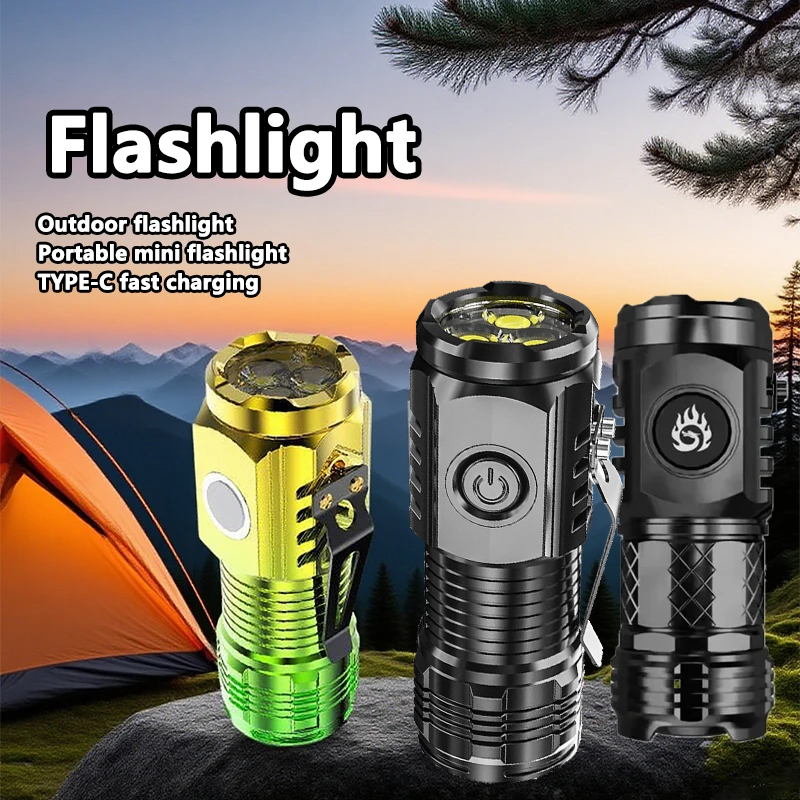 Outdoor Lighting Ideas - MINI linterna LED superbrillante, linterna recargable