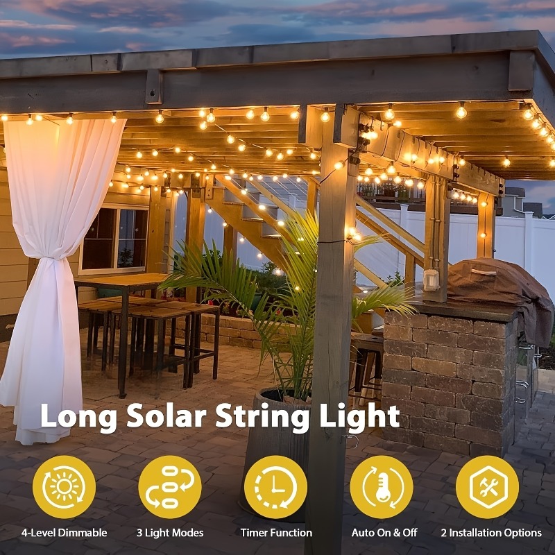 Luces de cadena G40 de 64 pies - Outdoor Lighting Controller reseña y precio