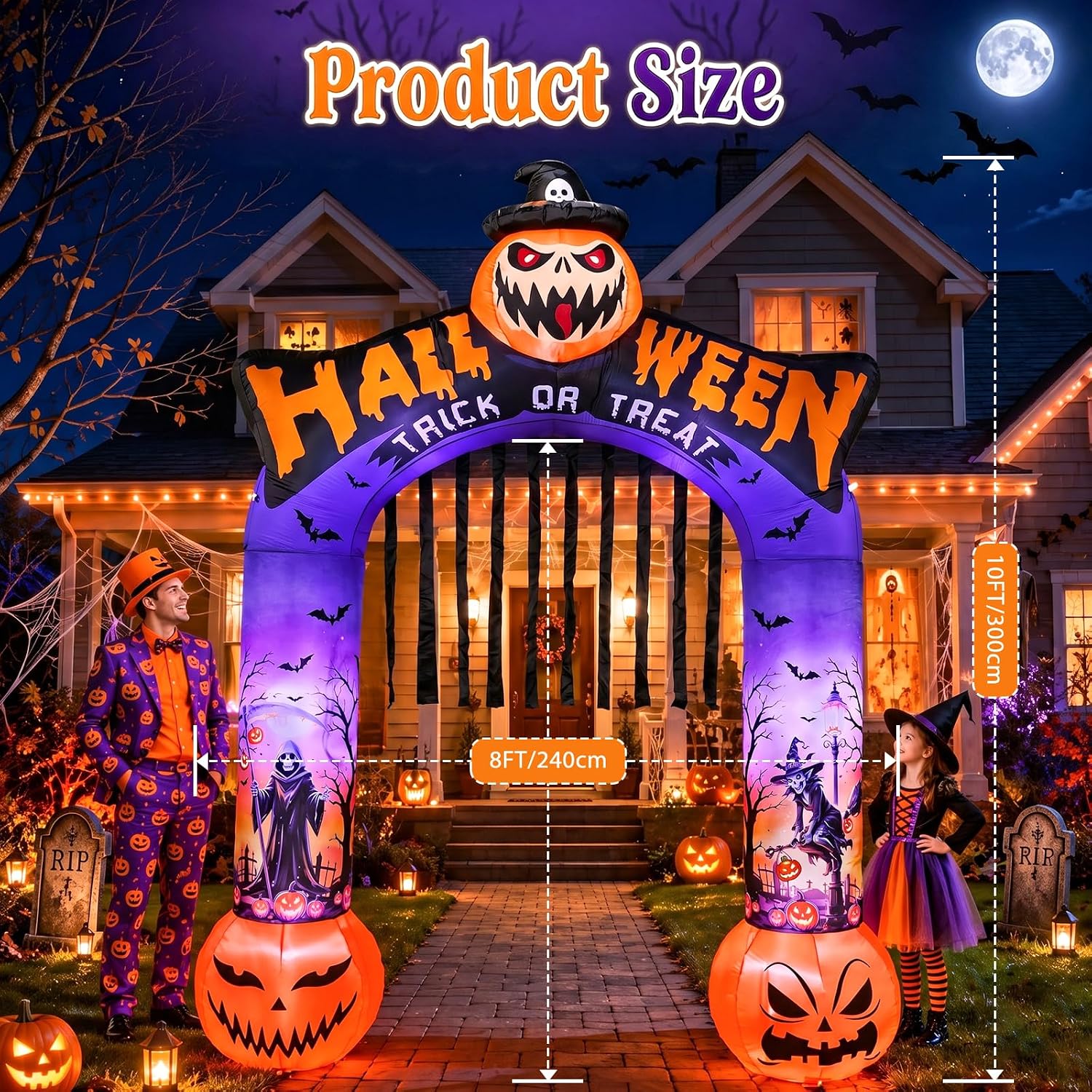 Arco Inflable de Halloween de  - Outdoor Lighting Front Yard reseña y precio