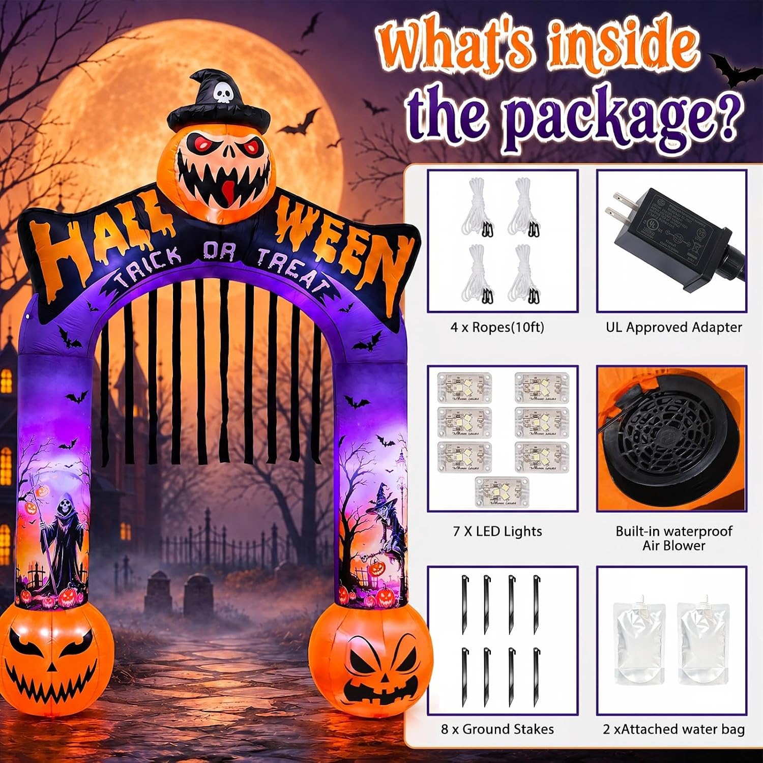 Arco Inflable de Halloween de  - Outdoor Lighting Front Yard reseña y precio