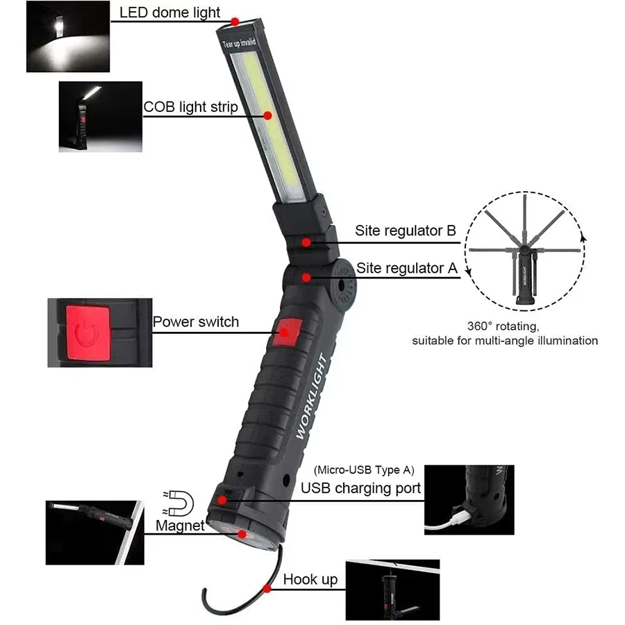 Linterna LED portátil con ganc - Outdoor Lighting Ideas reseña y precio