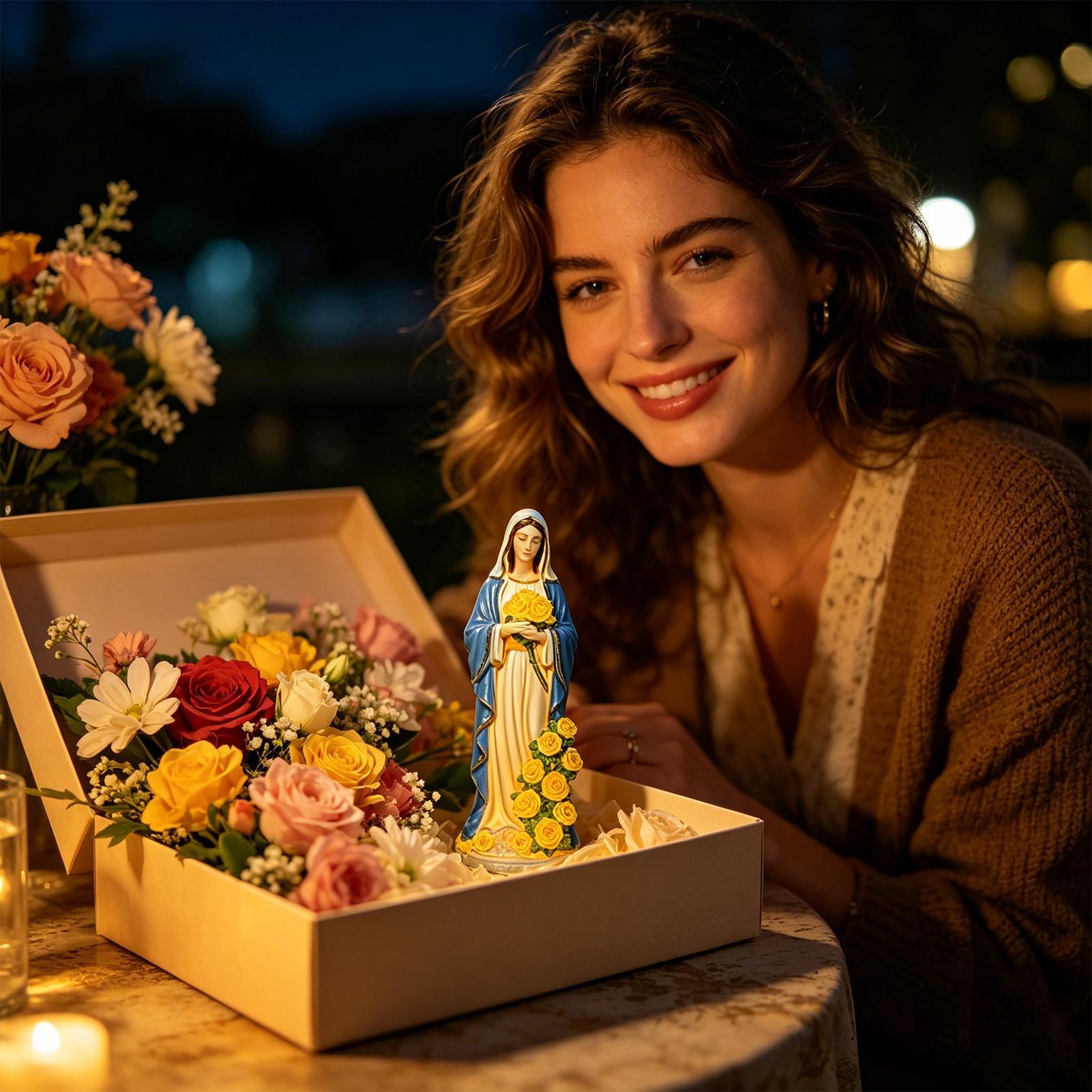 Estatua solar de la Virgen Mar - Outdoor Lighting Manufacturers reseña y precio