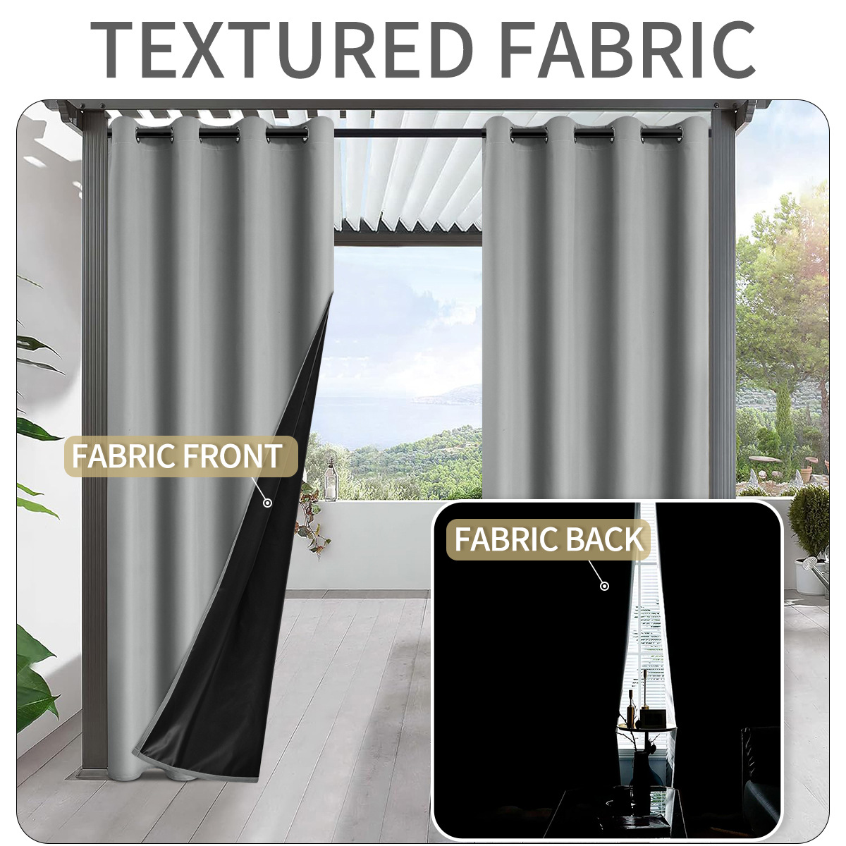 1 unidad de cortinas opacas 10 - Outdoor Lighting Under Roof reseña y precio