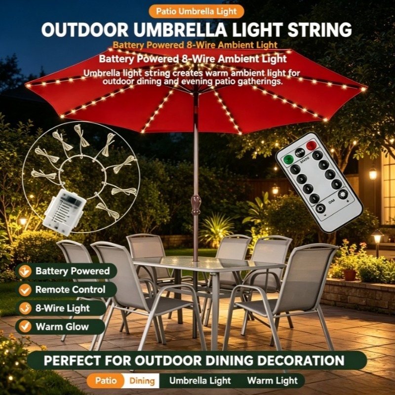 Parasol con Luces, Caja de Bat - Outdoor Lighting Controller reseña y precio
