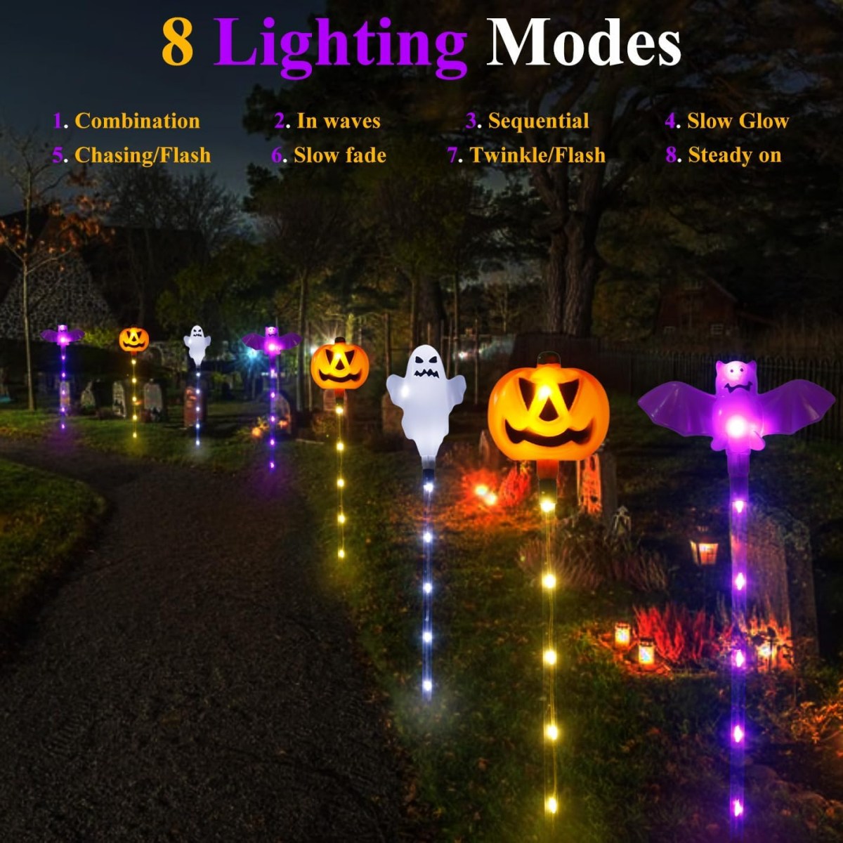 1 Juego de 6 Luces Solares de  - Outdoor Lighting Front Yard reseña y precio