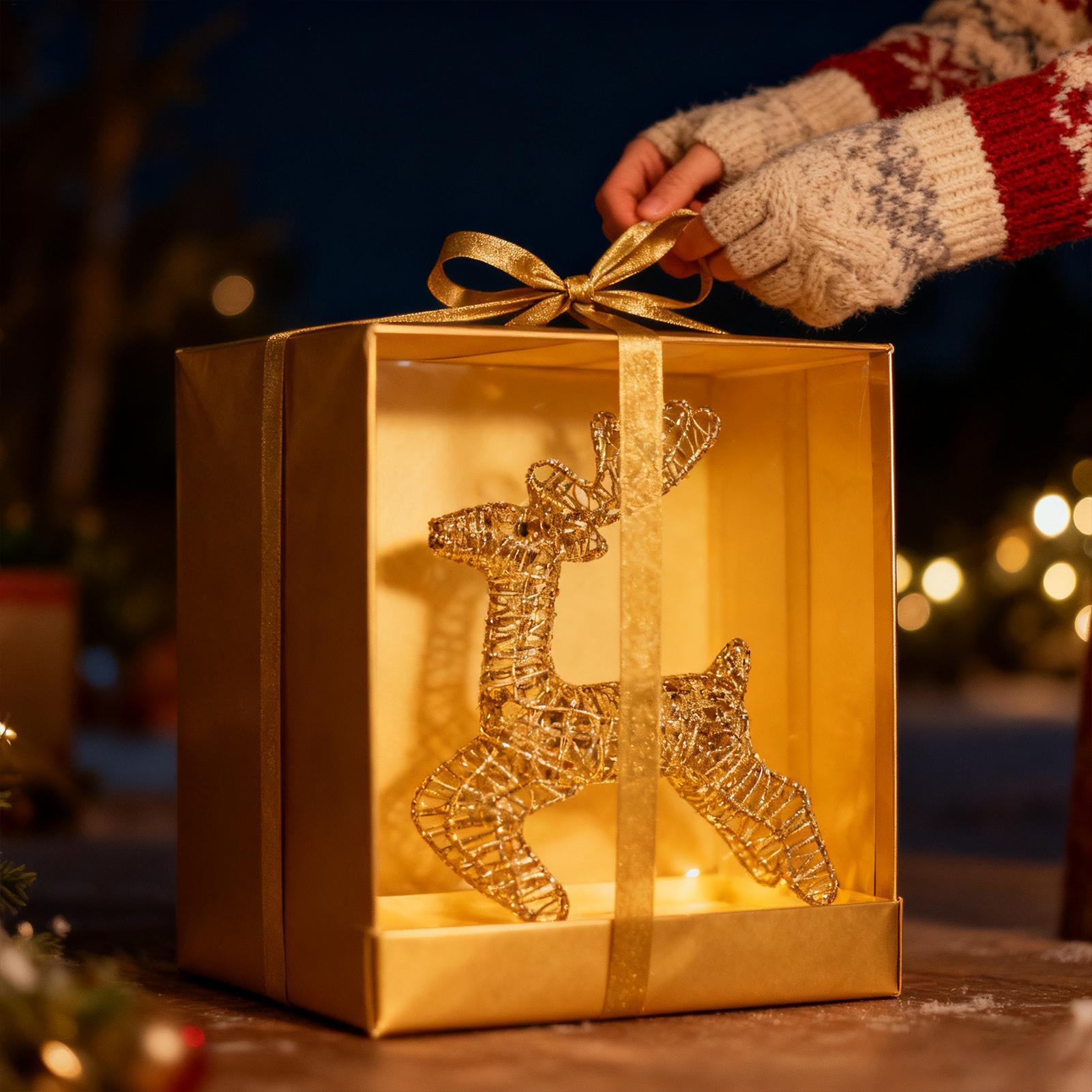 Navidad iluminado Reno brillo  - Outdoor Lighting Front Yard reseña y precio
