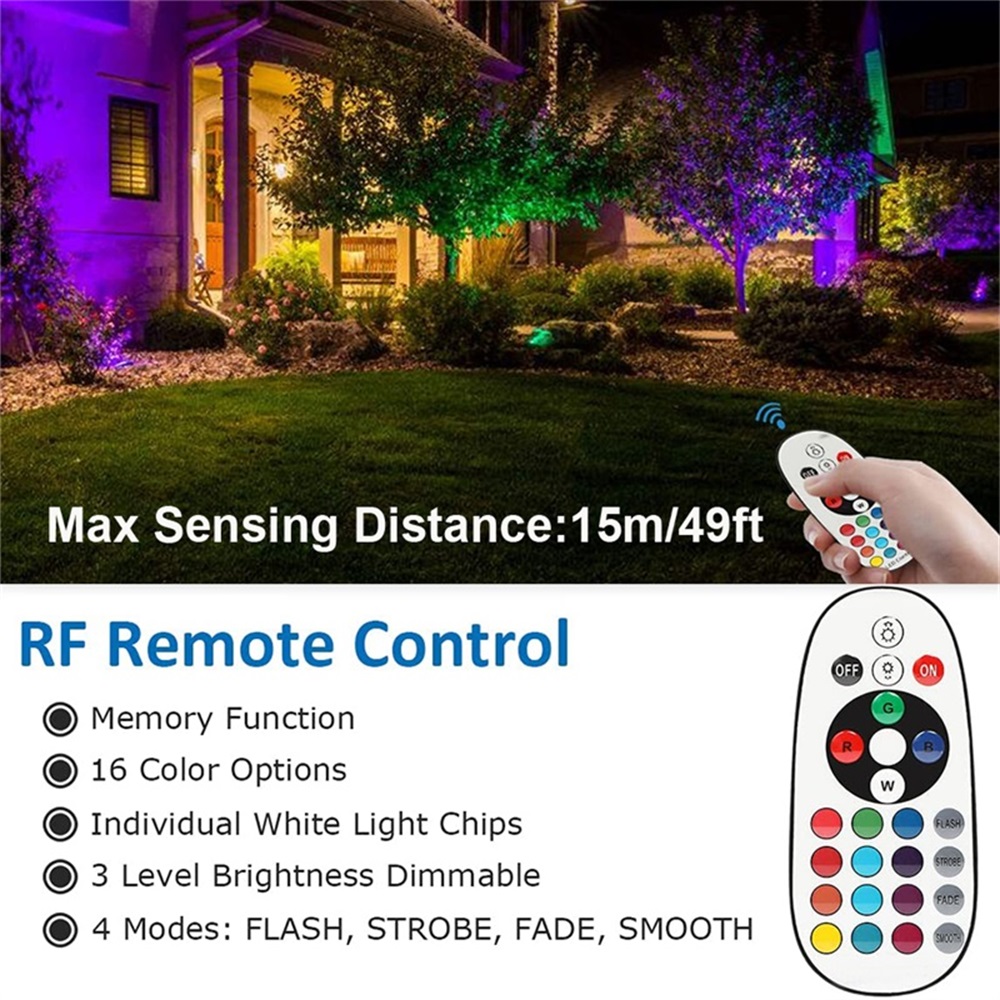 Iluminación de paisaje RGBW, 1 - Outdoor Lighting For Garden reseña y precio