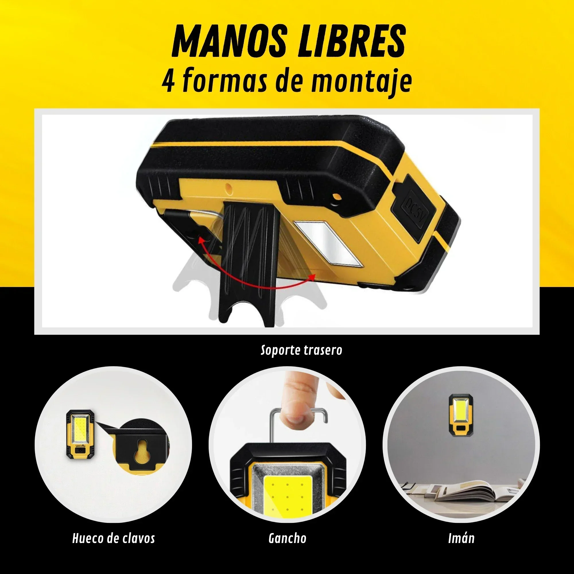 Luz de trabajo recargable port - Outdoor Lighting Ideas reseña y precio