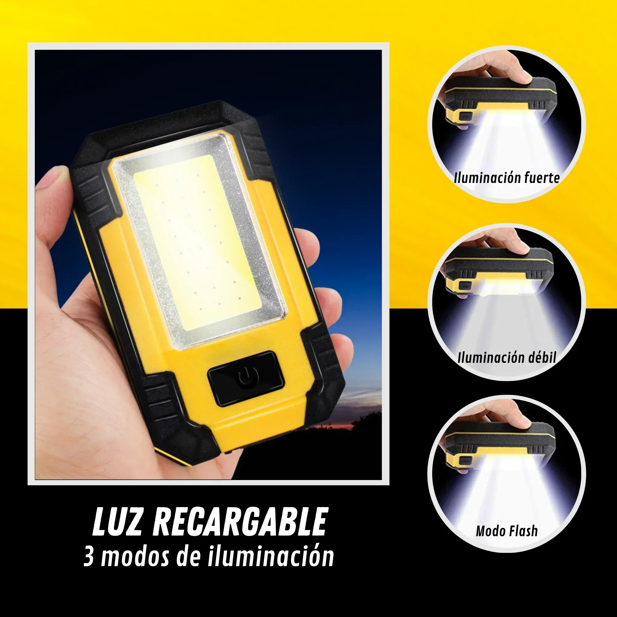 Luz de trabajo recargable port - Outdoor Lighting Ideas reseña y precio
