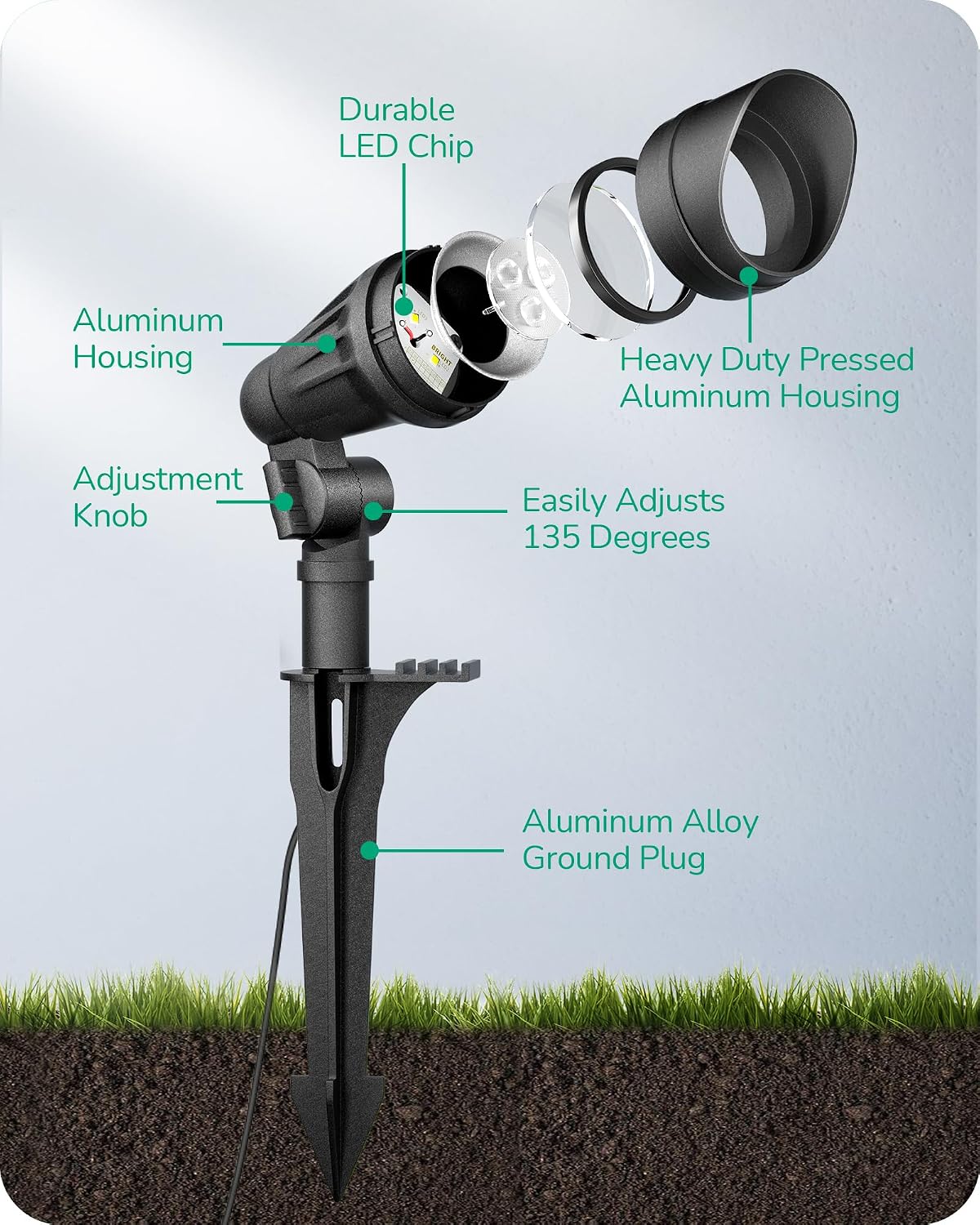 Foco de Bajo Voltaje con Carca - Outdoor Lighting Spotlight reseña y precio