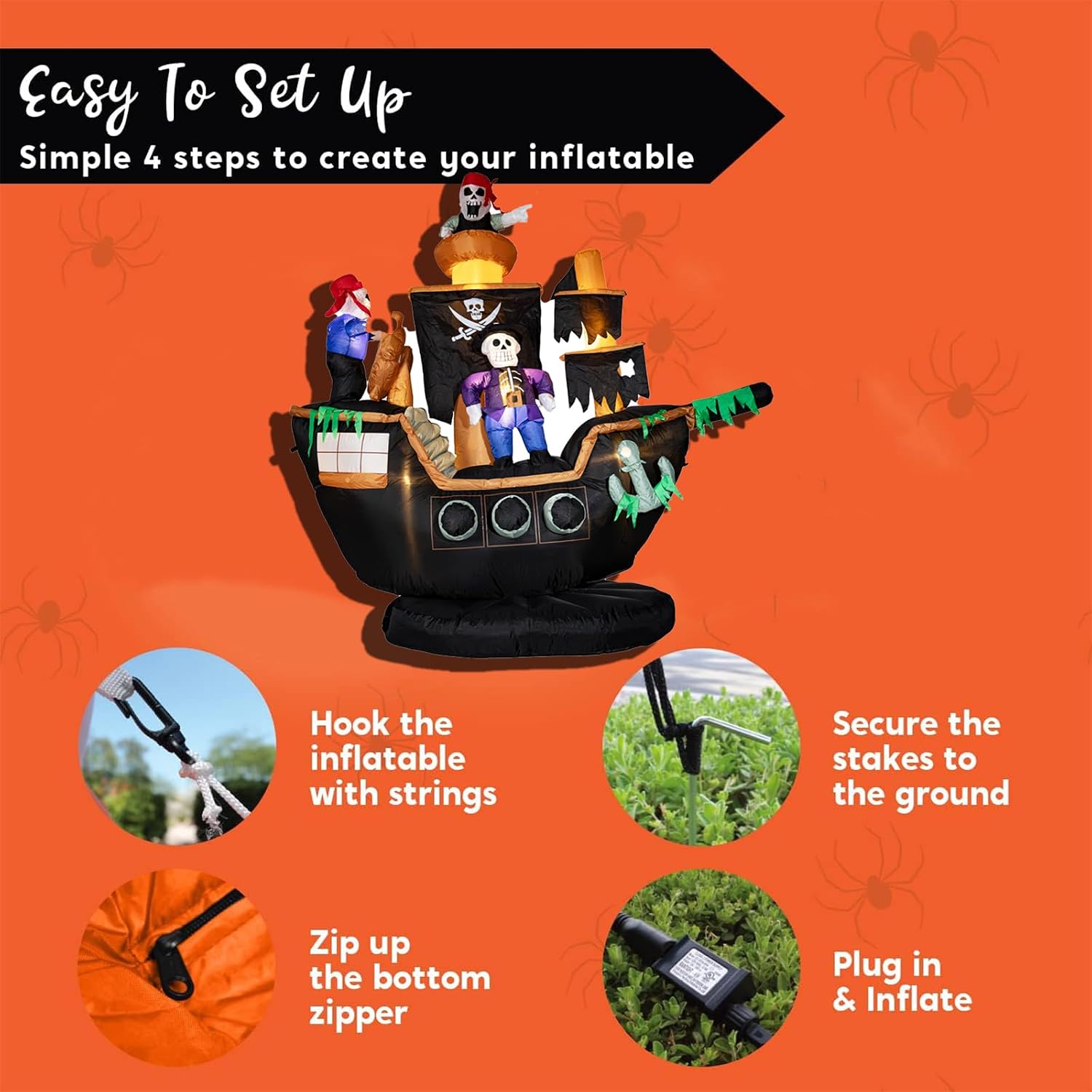 Decoración inflable de Hallowe - Outdoor Lighting Front Yard reseña y precio