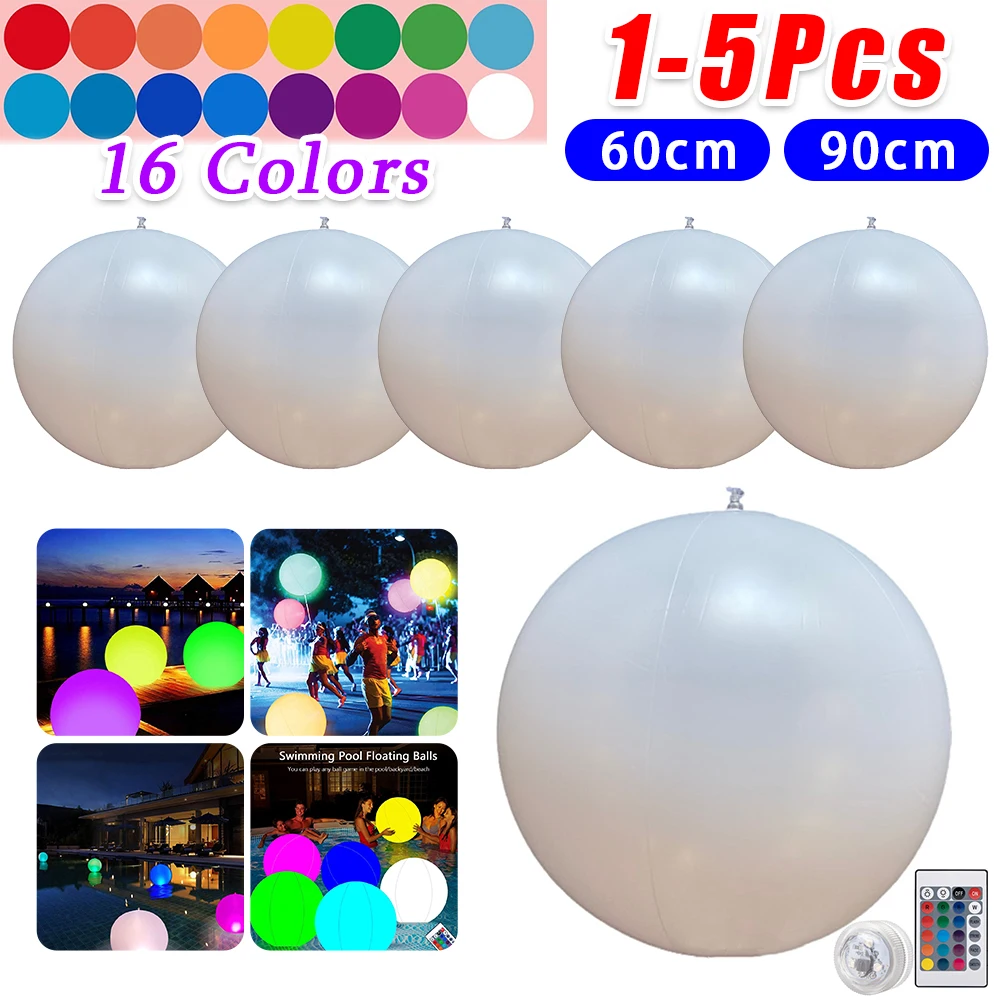 1-5 uds 60/90CM luces flotante - Outdoor Lighting Around Pool reseña y precio
