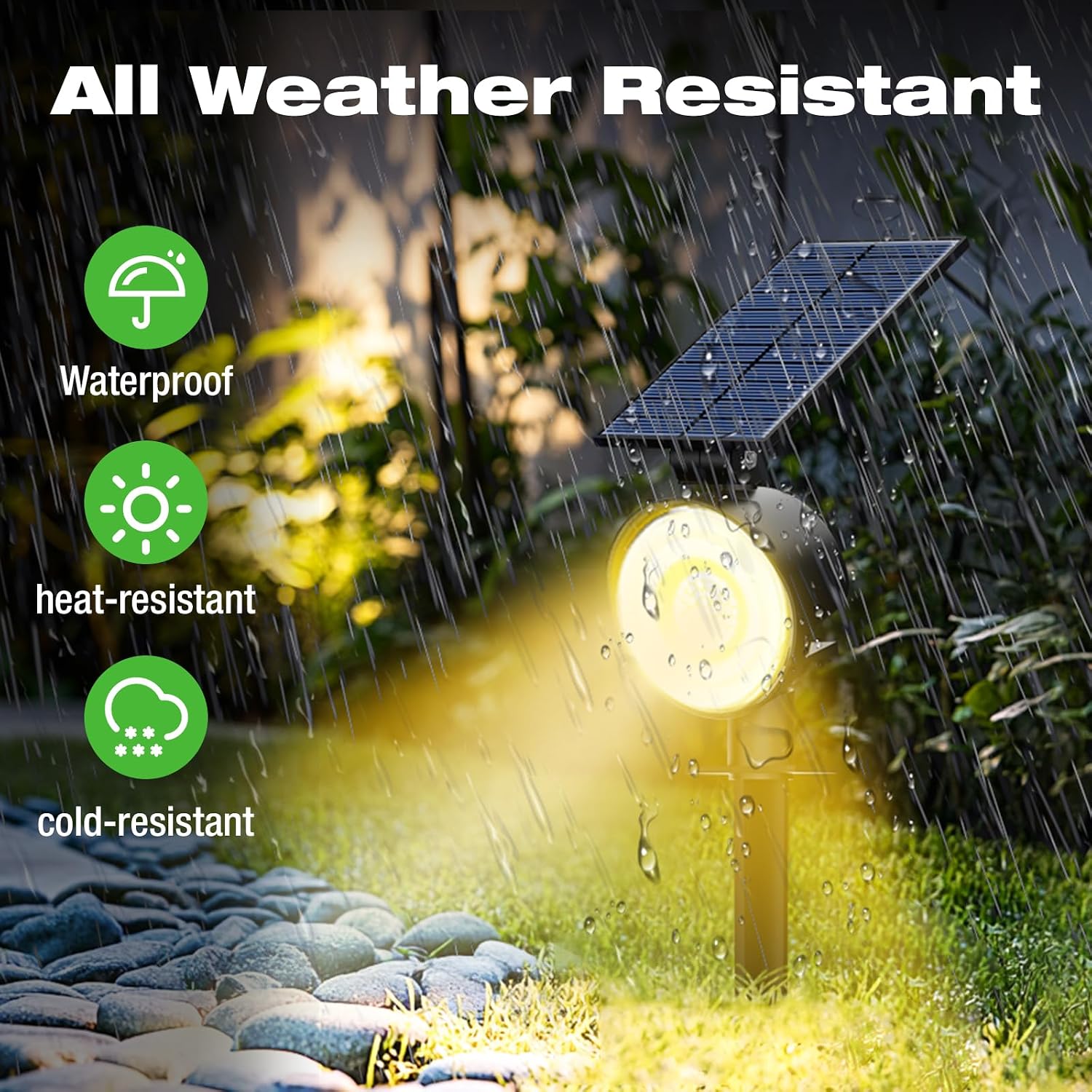 Luces Solares para Exteriores, - Outdoor Lighting Spotlight reseña y precio